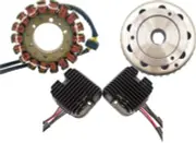 Double Shot Charging Kit - 1000 Watt Stator, Flywheel, & Rectifier! Ric. 99-500H