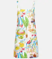 [Farm Rio] Farm Rio Printed linen minidress AU 6 multicoloured