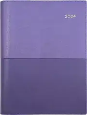 Collins Vanessa 2024 Diary - Week to View, Size A4, Purple