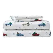 - Full Sheets Cotton Flannel Bedding Set Brushed for Extra Softness Cozy Home...