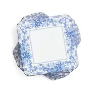 PIMPERNEL, SET OF 6, "BROCATO BLUE" CORK-BACKED COASTERS, NEW IN BOX