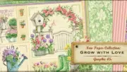 8 Sheets - Grow With Love - Graphic 45 - 12x12 Paper Collection Set Scrapbook
