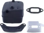 Exhaust Muffler Bracket Sheild/Silencer Silent Block Kit For Husqvarna 362...