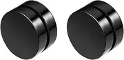 [UNeedVog] 1-pair Earrings for Men, 8mm Circle Ear Studs, Round Non Piercing Magnetic Men Ear Studs