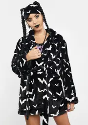 [Trickz N' Treatz] Bat Behavior Plush Robe Set