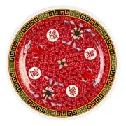 Thunder Group 1010TR 10-3/8" Diameter Longevity Pattern Melamine Plate - 1 Doz