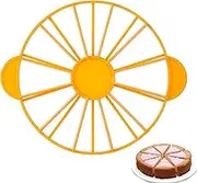 YeSunny Round Cake Divider, Pie Slicer Marker, Cheesecake Cutter, Double Sided Cake Portion Marker, Cake and Pie 10/12 Portion Measurer for Cakes Up to 16-Inches Diamete