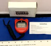 Patriotic National Guard Digital Handheld Sports Stop watch Alarm Date Timer