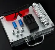 1MW 450nm Blue Light pointer Pen+Box&battery Rescue Burning Beam Light Outdoor