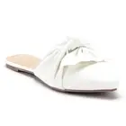 Jazame Women's Knotted Twist Bow Pointed Toe Flat Loafers Mules Shoes