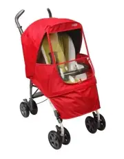 Manito Elegance Alpha Stroller Weather Shield Rain Cover Red Protective Seal NEW