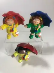 Vintage Cabbage Patch Kids PVC Figure Rare - Rain Umbrella Girl - You Pick!