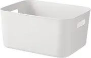 Durable and Heavy-Duty Infinities Plastic Storage Box with Lid Kitchen Sundries Organization Storage Baskets with Handle, L