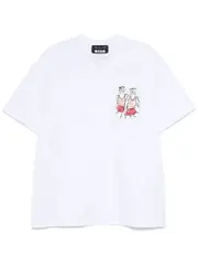 [Msgm] Msgm-X Luke Edward Hall T-Shirt Con Patch Sailors In Love-Uomo M
