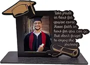 Graduation Photo Frame | Wooden College Diploma Frame,Decorative Table Ornament For Home Decor Living Room Bedroom Bookshelf