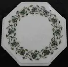 12" Marble Octagon side Coffee Center Corner Side Inlay Malachite Table Top w83