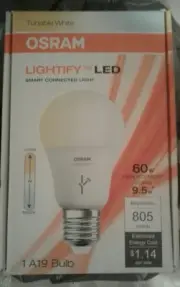 New OSRAM LED Bulb Dimmable LIGHTIFY A19 Tunable White 60w WIFI smart bulb