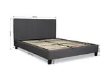 KIRAN Grey Queen Bed