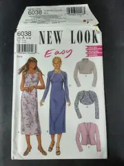 Simplicity New Look 6038 Dress and Bolero Jacket Sizes 6-16 UNCUT