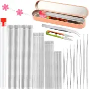 58 Pcs Beading Needles for Jewelry Making, Big Eye NO
