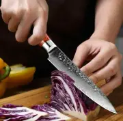 Handmade Utility Knife 67 Layers Damascus Steel VG10 Core Wood Handle Slicing 5"