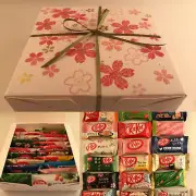 20pc Japanese KitKat Set with Sakura Gift Box - 20flavors Kit Kat Cherry Blossom