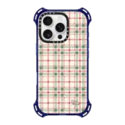iPhone 16 Pro Bounce Case MagSafe Compatible Christmas Plaid Red and Green Holiday Pattern by Nature Magick