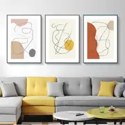 Abstract line art 3 sets Canvas Wall Art