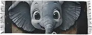 [XYMZR] Cute Elephant Face Board Women’s Scarf Soft Warm Long Scarves Shawl Wrap for Winter Autumn Spring Travel Office Home, Multi-colored
