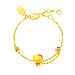 【Just Gold 鎮金店】Hello Kitty 回味童年 純金手鍊