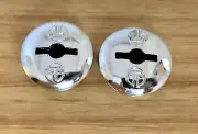 Tracer Domed Crank Caps - Chrome - old school bmx