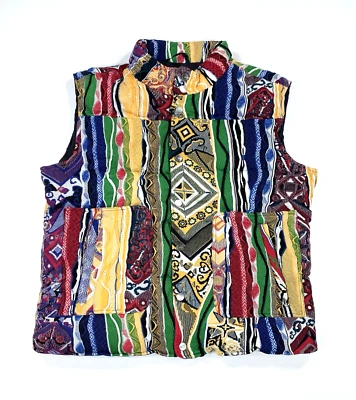 Coogi Australia Biggie OG Sweater Down Vest Multicolor C65350 Men's 3XL $900