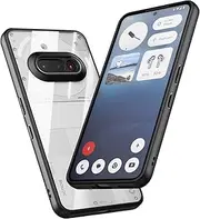Foluu Clear Case for Nothing Phone (3a), Transparent Hard PC Back & Soft TPU Bumper [Not Yellowing] Shockproof Protective Phone Case Slim Fit Thin Cover for Nothing Phone (3a) 2025