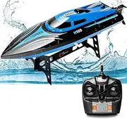 Goldprice High Speed RC Racing Boat - 20+MPH Fast Remote Control for Kids & Adults - 2.4GHz Rechargeable Battery, Low-Battery Alarm, Capsize Recovery - Pool & Lake Water Toy