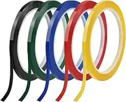 5 Rolls Colored Masking Tape,Self-Adhesive Grid Marking Tapes for Art Board Outdoor, Whiteboard (3mm x 66m/roll)