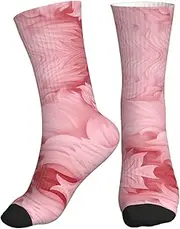 [ALLiYa] Pink Background Compression Socks For Women Men Circulation Is For Athletic Running Cycling Daily Wear