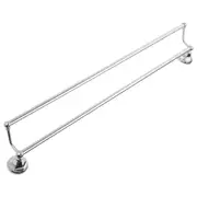 Domo Double 36 Towel Rail, Chrome Chrome Plated Electroplated Solid Brass