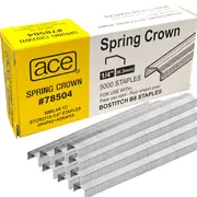 25 Pack ACE 78504 Spring Crown Galvanised B8 1/4" 6mm Staples Box 5000 STCR2115