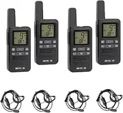 Retevis RB67AU Handheld Two-Way Radios, Long Distance Portable License Free Walkie Talkies, Light Weight, Rechargeable 1600mAh Battery(4pack)
