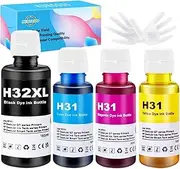 31/32XL Ink for HP Printers - 165ML Black & 80ML Refill Ink Bottles (Set of 31/32XL Compatible with Smart Tank 7301, 7001, 7602, 5000, 6001, 5101)