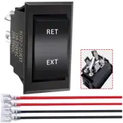 mankk Reverse Polarity Momentary Rocker Switch 12V DC 20A 4 Pin DPDT (ON)-Off-(O