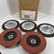 3M 61201 Abrasive Flap Disc 947D, Type 27, 7" in x 5/8-11" in Grade 80 QTY (5)