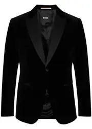 Boss Velvet Tuxedo Jacket - Black - 48 (IT48 / M) 48 (IT48 / M)