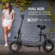 Electric Scooter with Seat, Disc Brakes, 12m Tyres, 25 km/h, 20 km Range