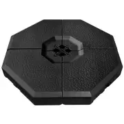 4 Pieces Patio Cantilever Offset Umbrella Weights Base Plate Set - Color: Black