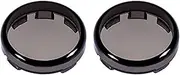 Vuzmode Smoke Bullet Turn Signal Light Lens Covers Compatible, for Harley, Davidson Touring Dyna Softail Sportster Electra Street Road Glide Road King Fatboy Heritage 1986-2019 Motorbike Signal Lamp S