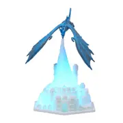 3D Printed Fire Breathing Dragon Night Light LED Moon Lamp for Bedroom, USB Rechargeable Dragon Christmas Night Light for Kids Gifts (Blue)