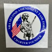 NRA Second 2nd Amendment Task Force Charter Founder 3" Sticker