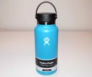 New Hydro Flask 32oz Wide-Mouth Insulated Stainless Steel Bottle - Laguna Blue