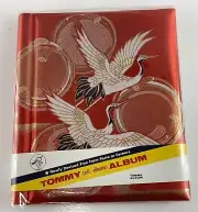 Vintage Tommy Album Fabric Cover Orange White Cranes Herons